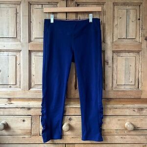 Carve Designs Womens Size Small Navy Blue Cropped Leggings Workout Casual Pullon